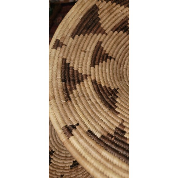 VTG Botswana Coiled Basket Bowl Set 2"Flight of the Swallows" Pattern hand woven - Picture 7 of 16